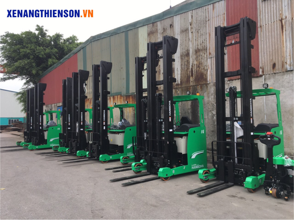 Xe nâng reach truck ngồi lái 2.5 tấn Lithium-ion