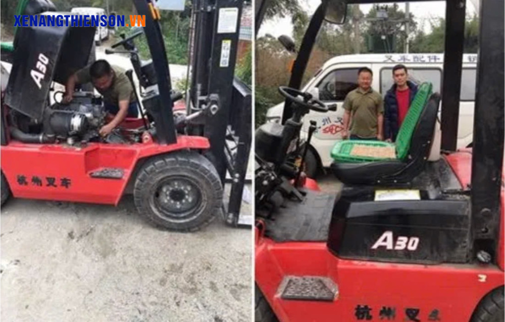 Thay lọc cho xe nâng
