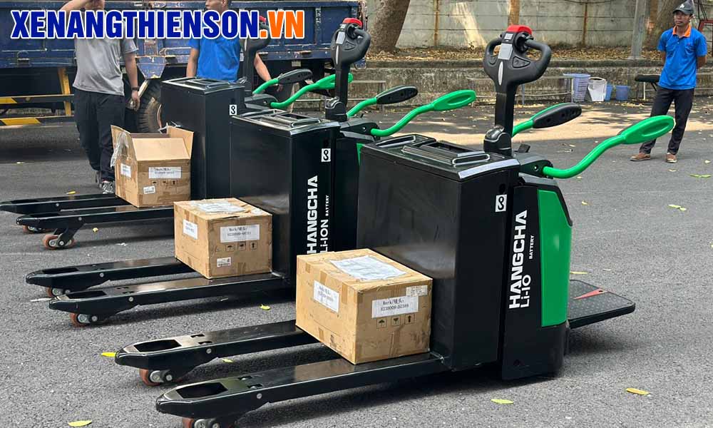Xe nâng tay điện thấp 2 tấn lithium