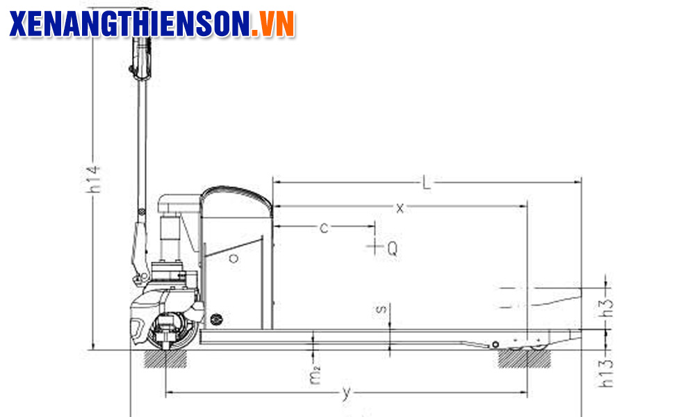 Xe nâng tay điện 3 tấn